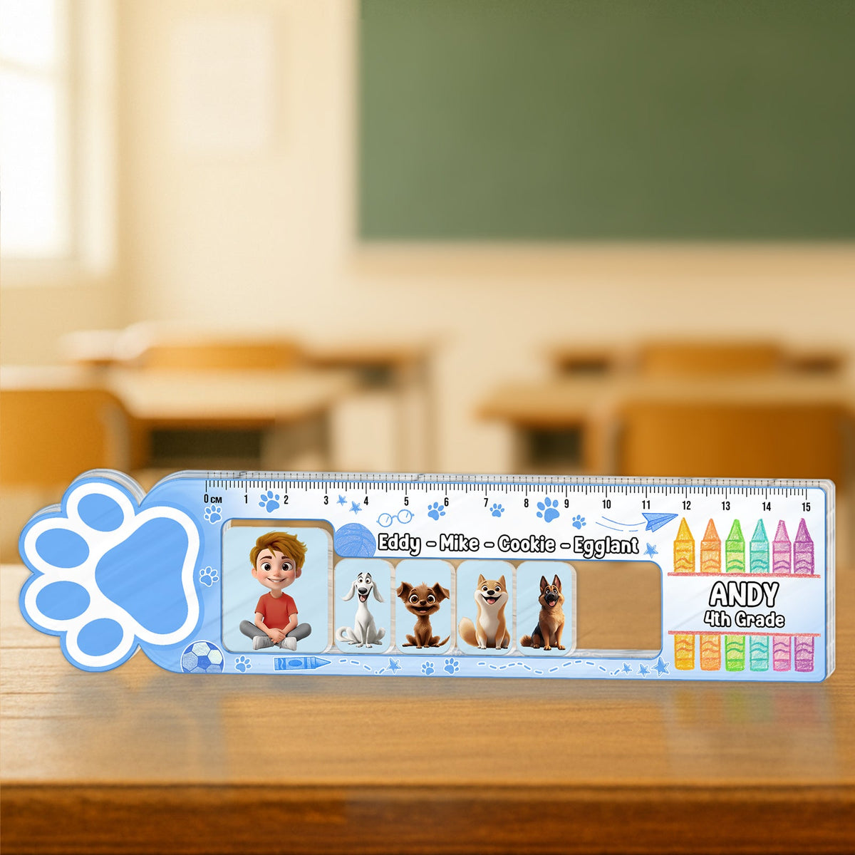 Run To Me - Règle à secouer personnalisée avec des amis animaux pour enfants