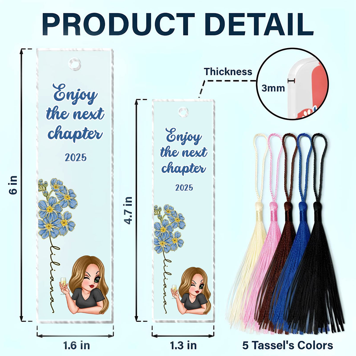 Book Lovers - Personalized Acrylic Bookmark