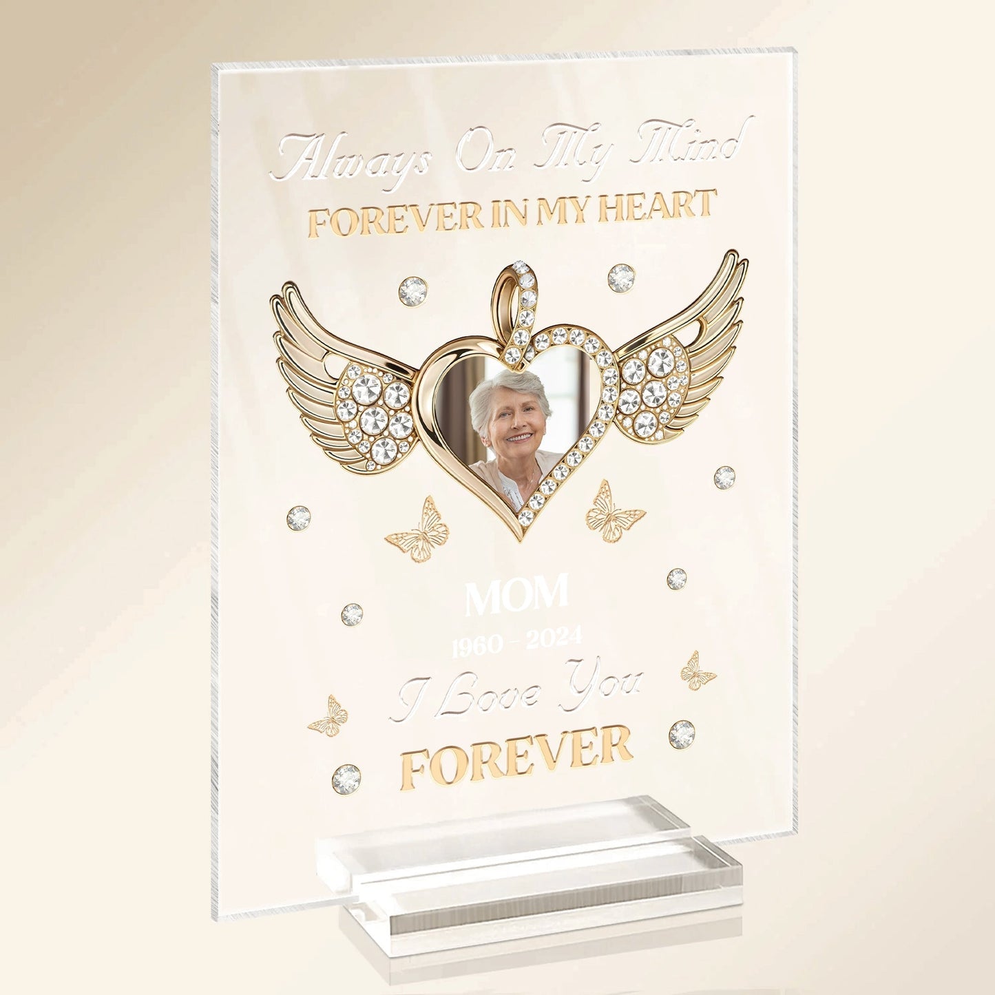 Family - Your Heart Stopped But My Love For You Did Not - Personalized Acrylic Plaque