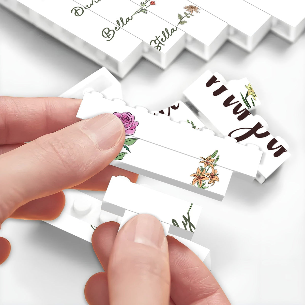 Family - First Mum Now Grammy - Personalized Flower Jigsaw Puzzles
