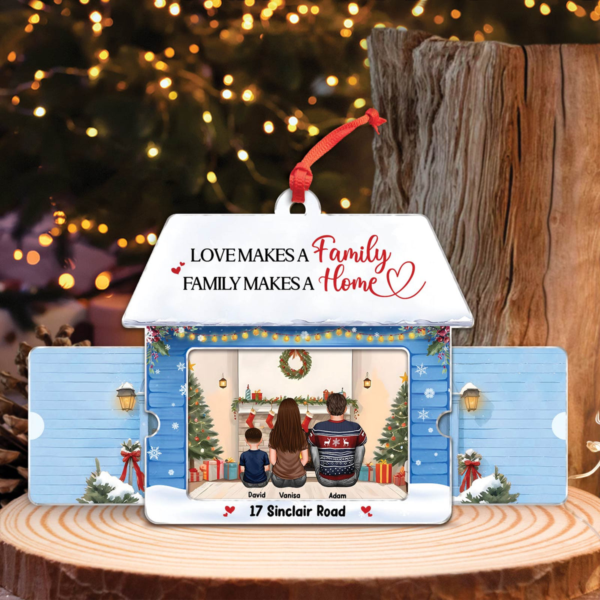 Family - Together Our Favorite Place To Be - Personalized Acrylic Slider Card