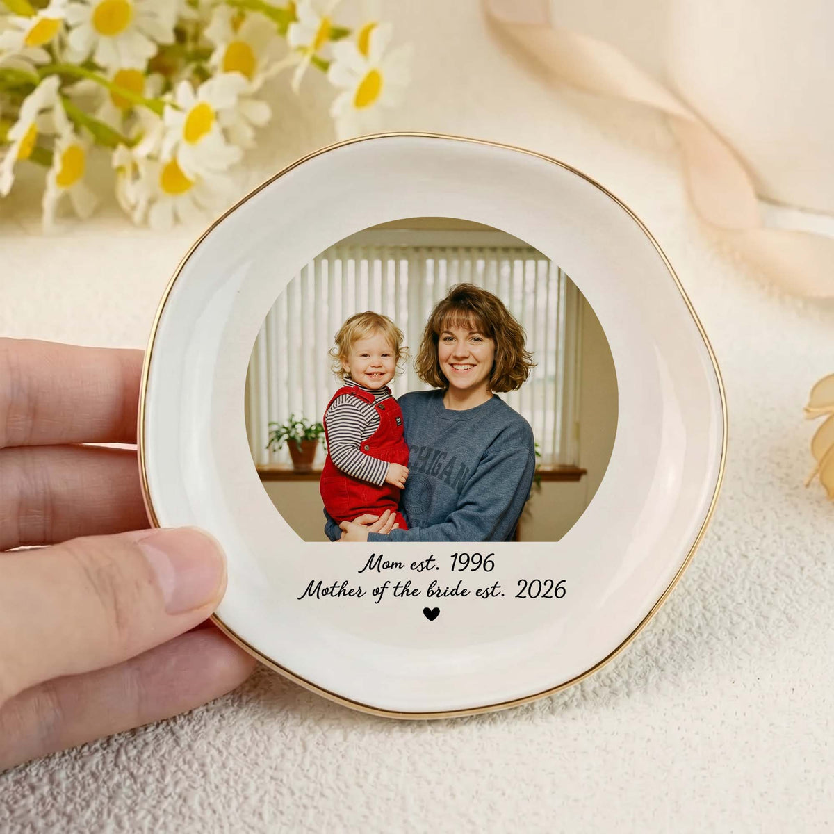 Personalized Photo Ring Dish – A Timeless Celebration of Love