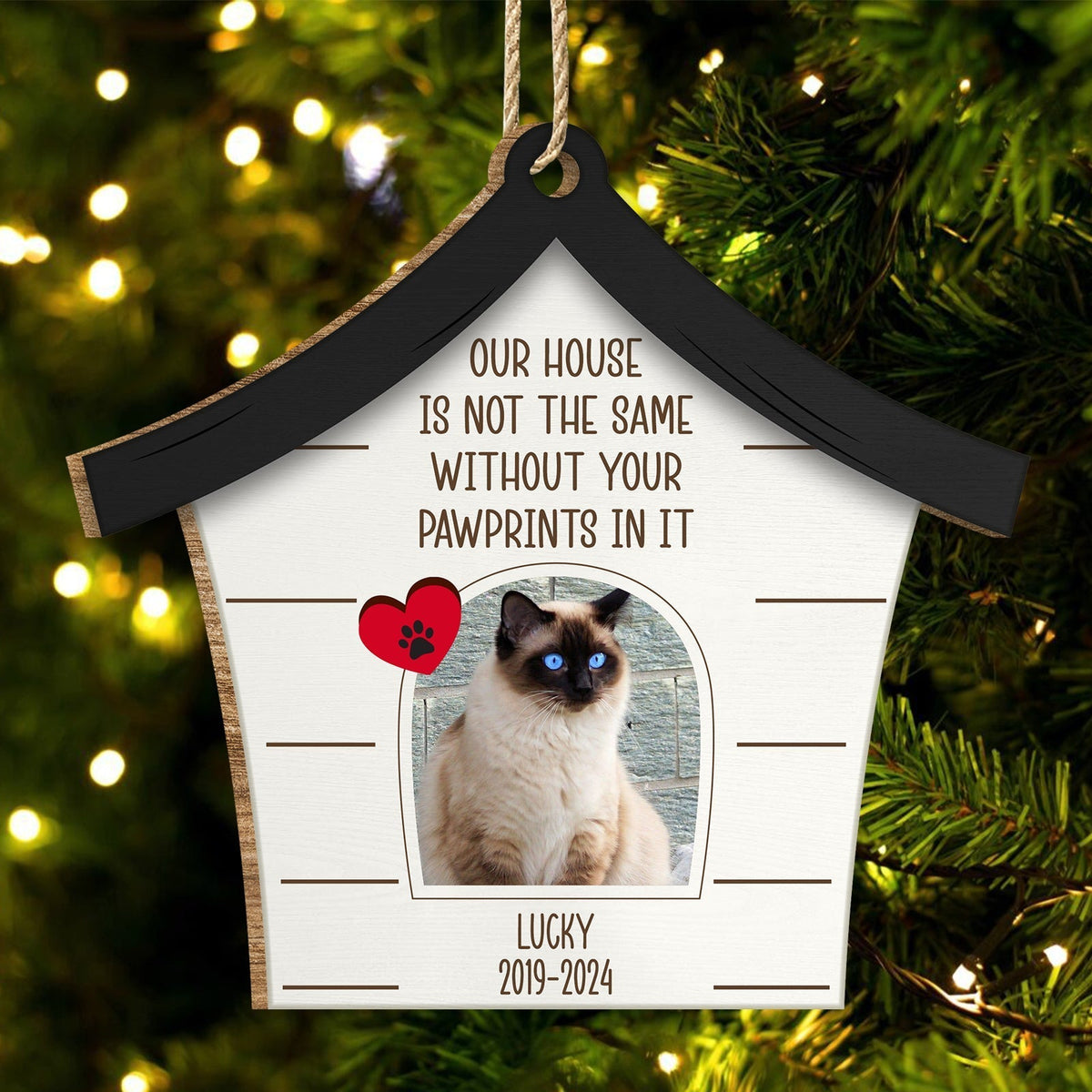 Amoureux des animaux - Notre maison n'est pas la même sans vos empreintes de pattes - Décoration en bois personnalisée
