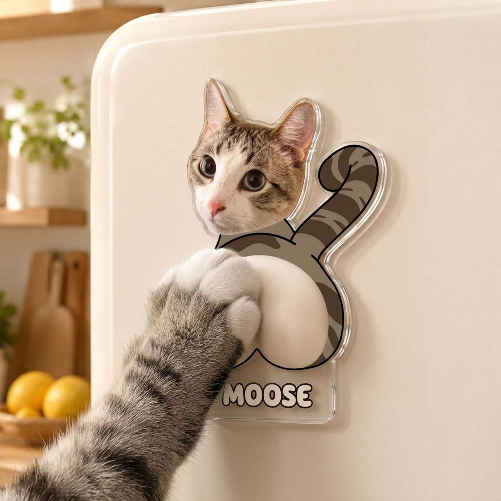 Personalized Squishy Butt Fridge Magnet – Custom Face Acrylic Funny Gift