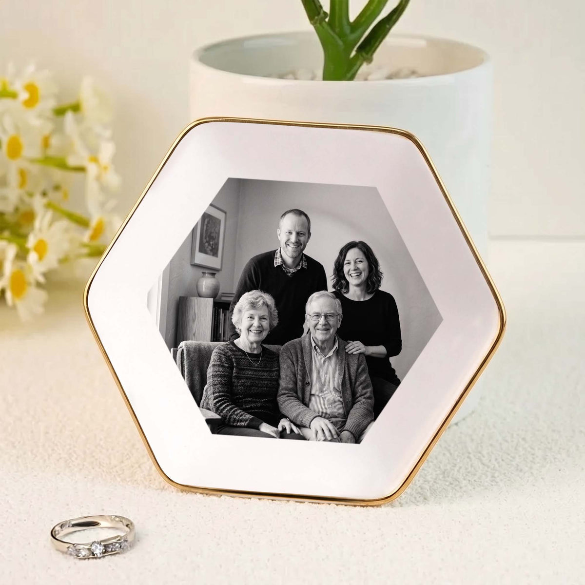 All My Love, Right Here – Personalized Photo Ring Dish for Loved Ones
