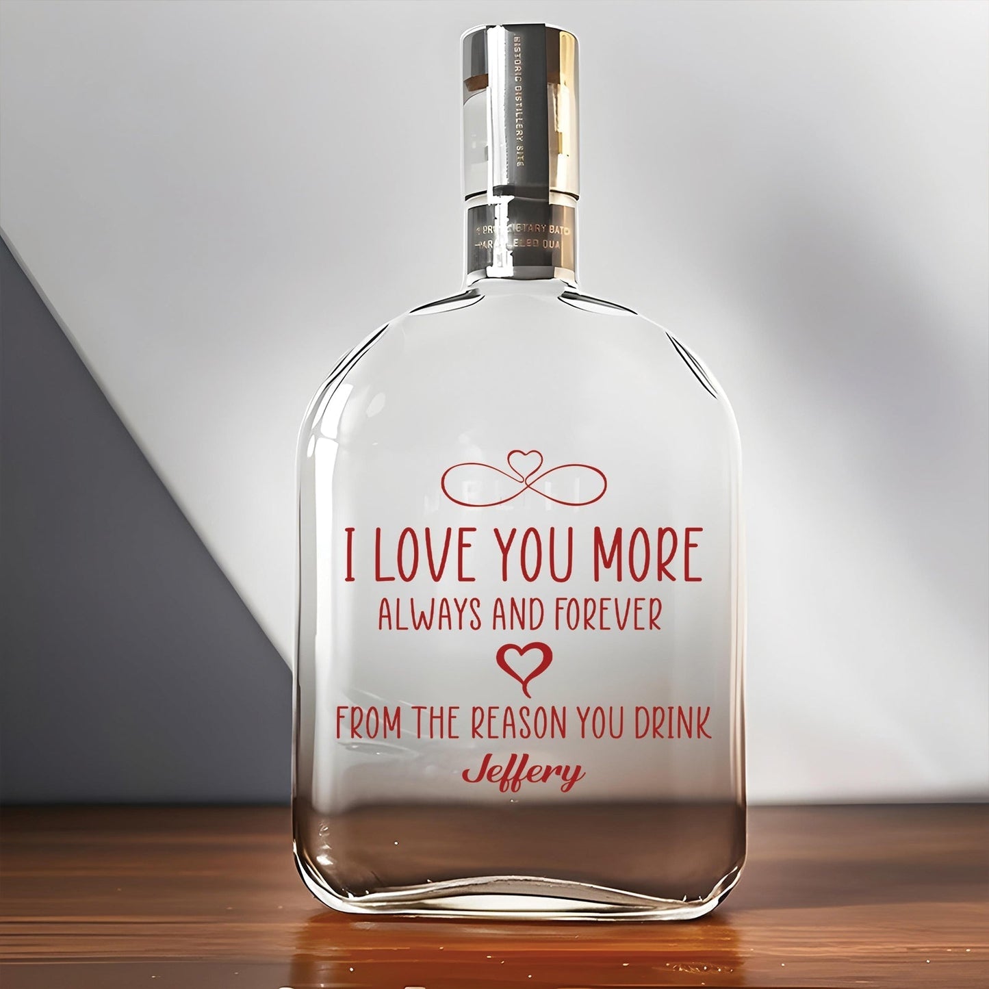 Personalized “I Love You” Whiskey Bottle – Custom Name Funny Gift for Couples