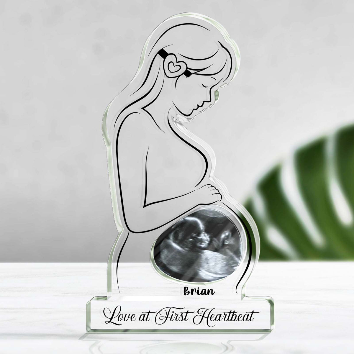 Love at First Sight Personalized Acrylic Puzzle – Pregnancy Gift for Mother