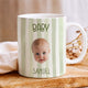 Custom Striped Pet Mug – Personalized Pet & Baby Photo Mug, Family Coffee Mug Gift