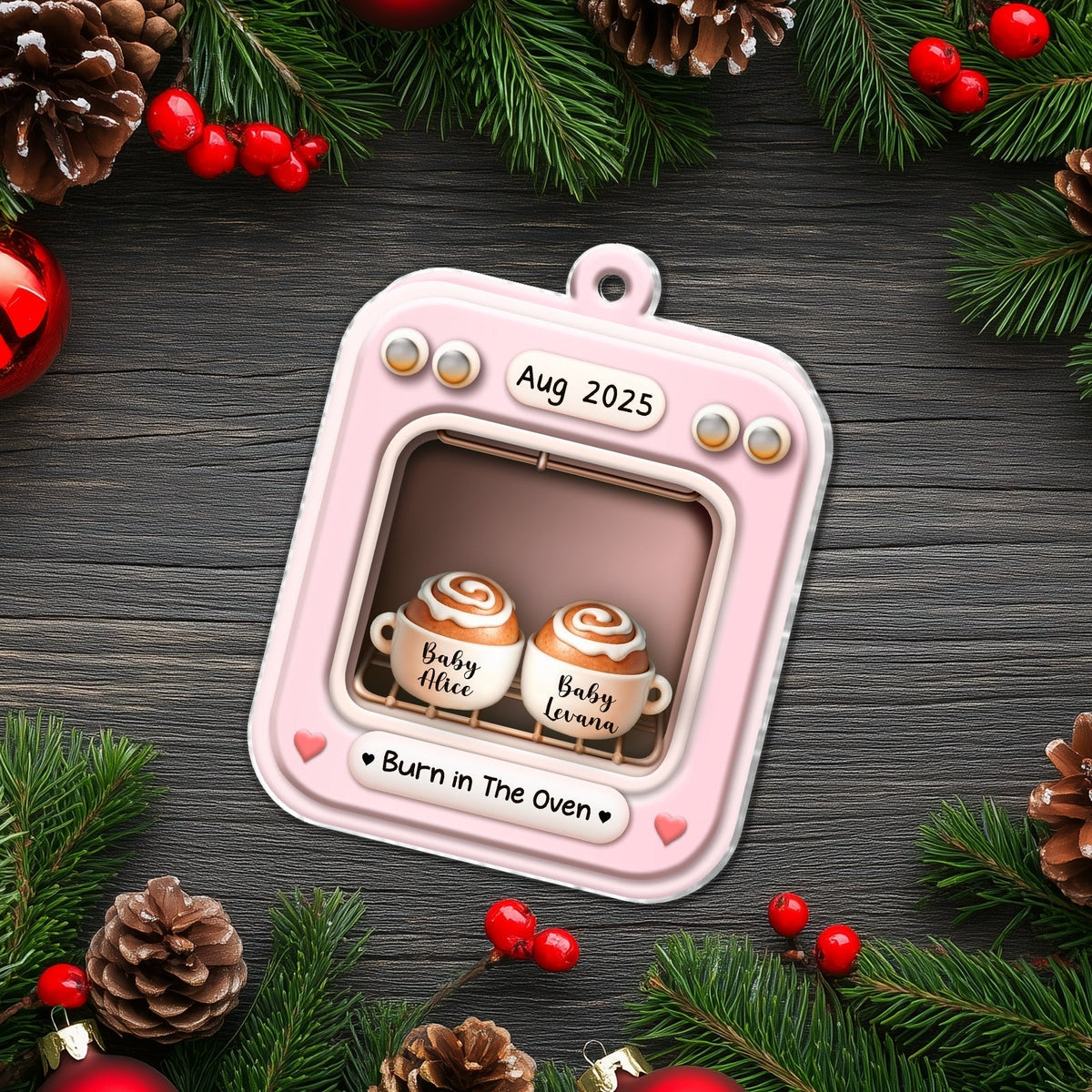 Family - Burn In The Oven - Personalized Acrylic Ornament