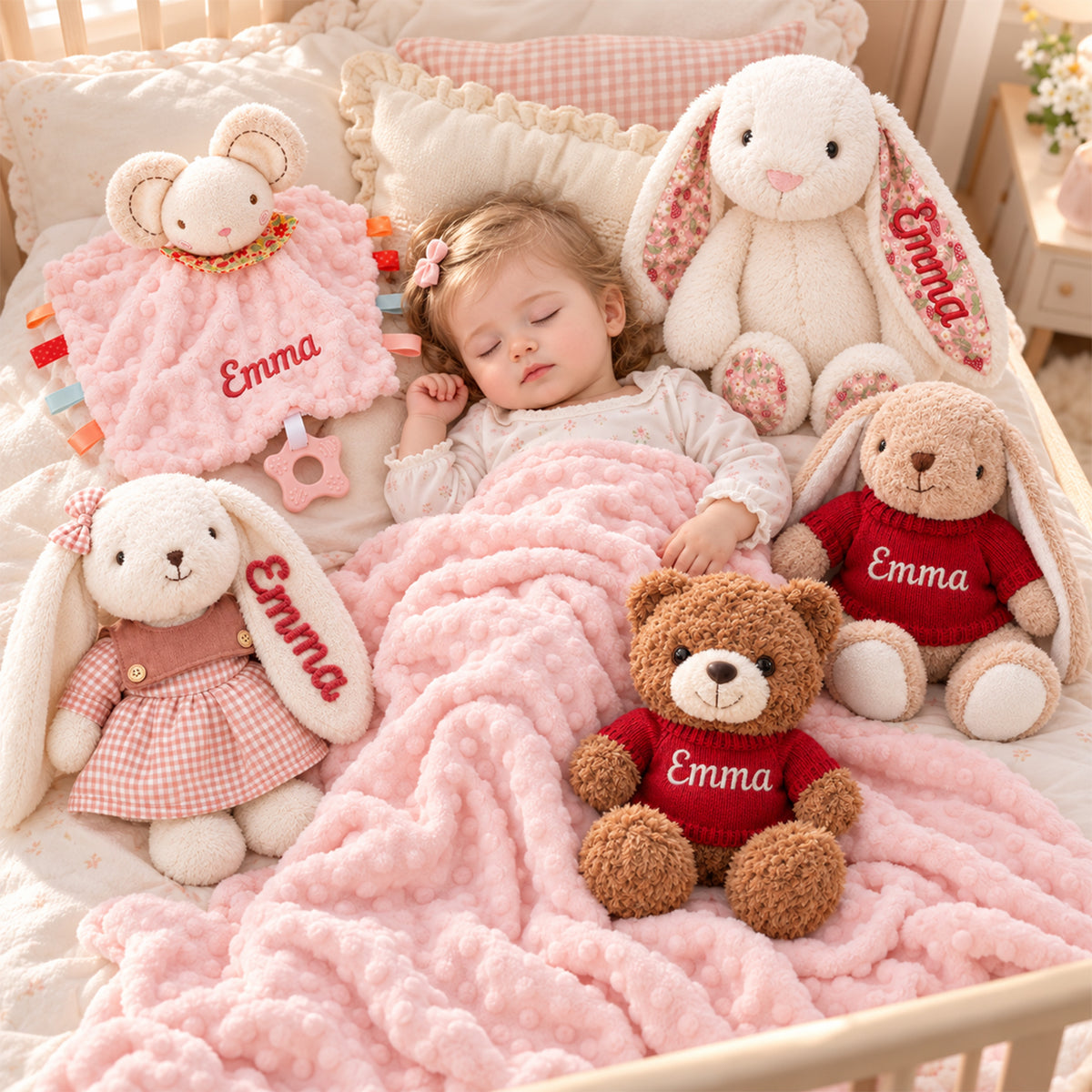 Personalized Baby Gift Set, Custom Name Baby Shower & Newborn Gift