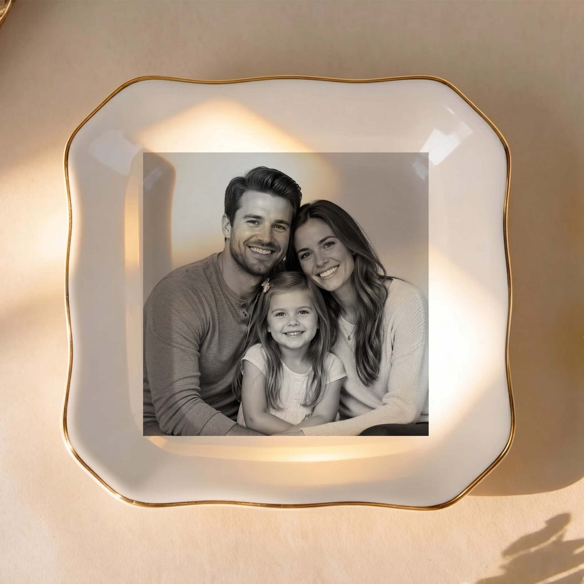 All My Love, Right Here – Personalized Photo Ring Dish for Loved Ones