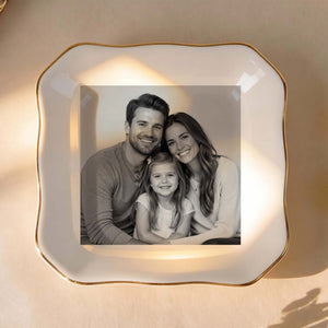 All My Love, Right Here – Personalized Photo Ring Dish for Loved Ones