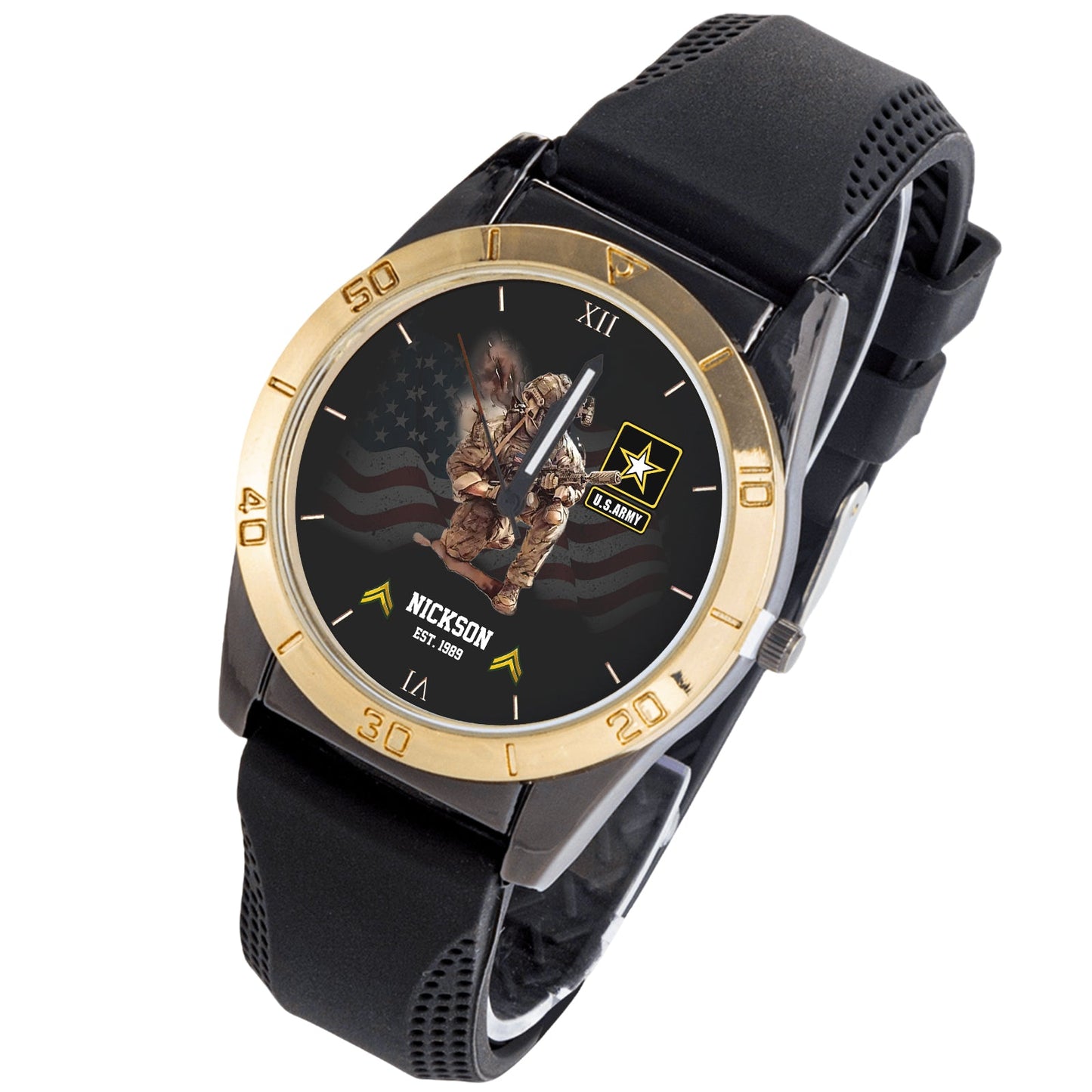 Personalized Military Art Watch - The Perfect Gift for Veterans