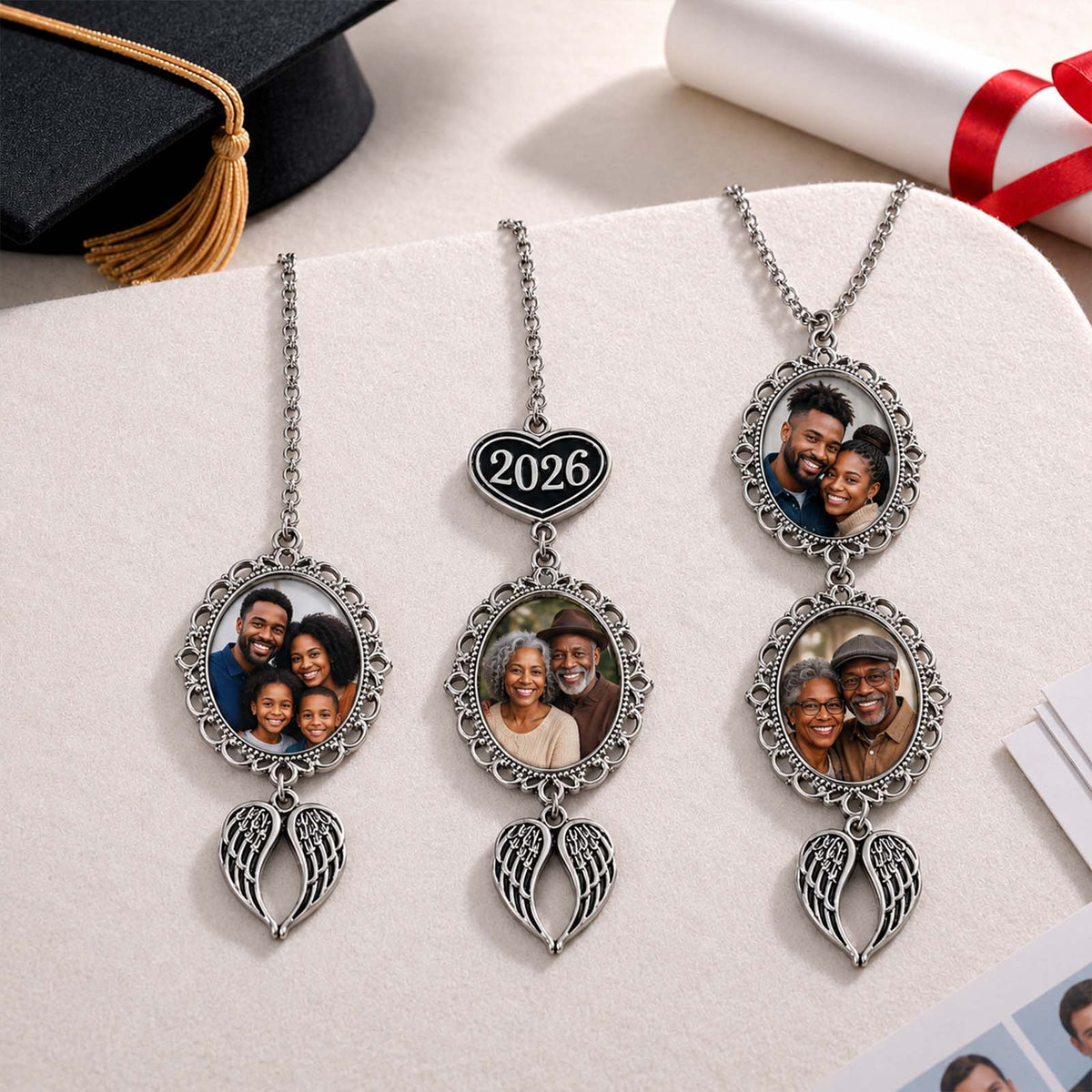 Graduation Pendant - Personalized Photo Necklace,  Custom Graduation Keepsake, Graduate Gift
