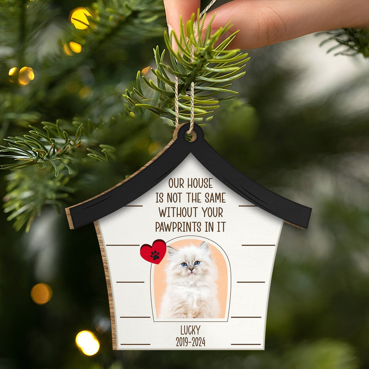 Amoureux des animaux - Notre maison n'est pas la même sans vos empreintes de pattes - Décoration en bois personnalisée