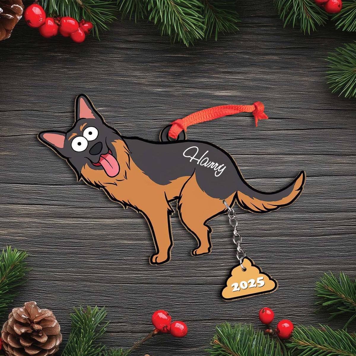 Pet Lover - Funny Christmas Dog - Personalized Dog Wooden Ornament