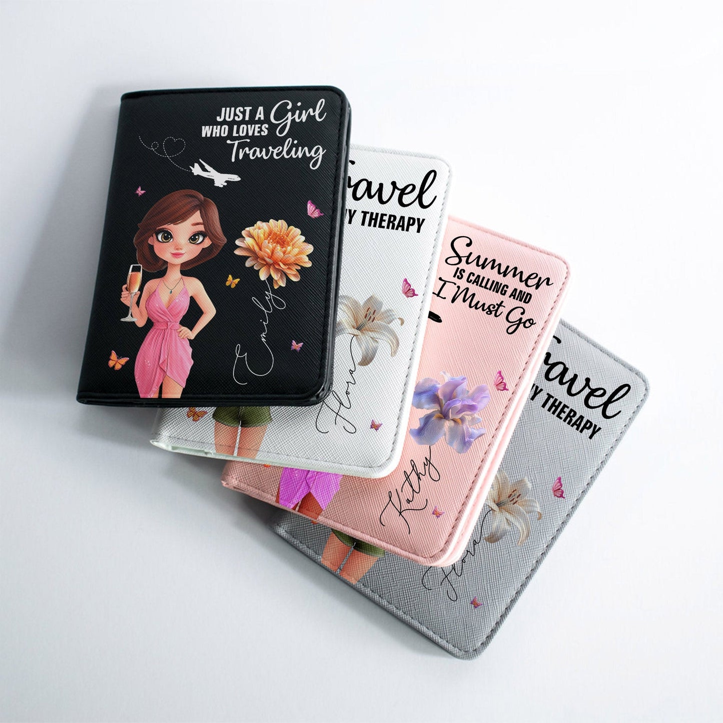 Travel Lovers - Just A Girl Who Loves Traveling -  Personalized Luggage Tag & Passport Bag
