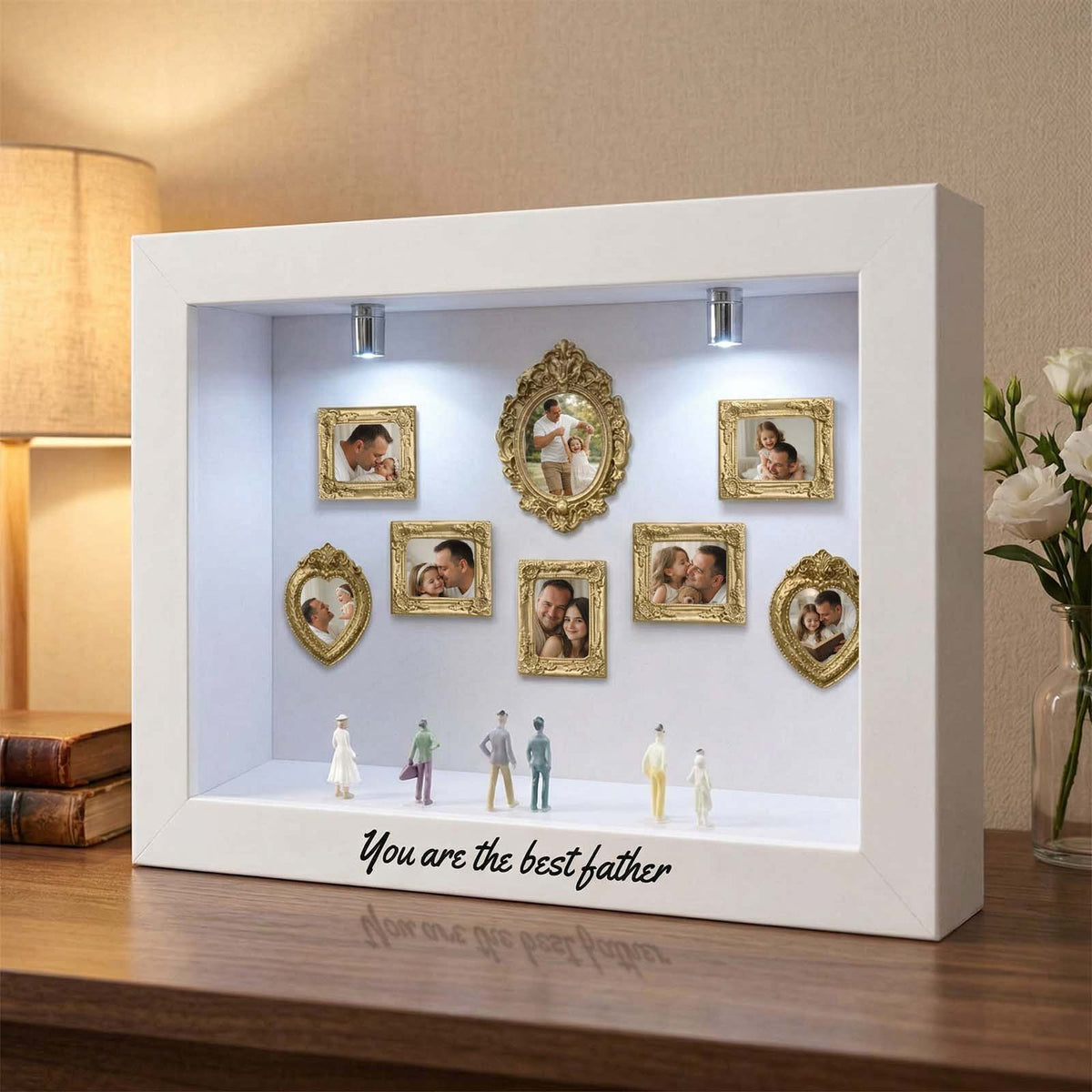 Best Dad Ever – Personalized Mini Museum Box Photo Frame Gift