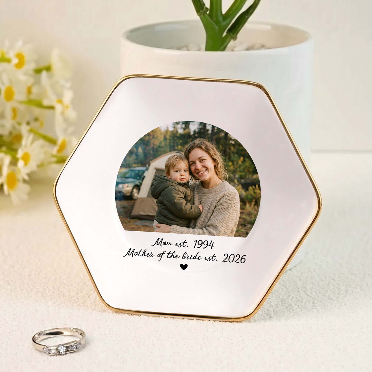 Personalized Photo Ring Dish – A Timeless Celebration of Love