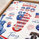 Personalized Baby Footprint Art – America 250 Anniversary Edition, Custom Birth Stats Nursery Decor