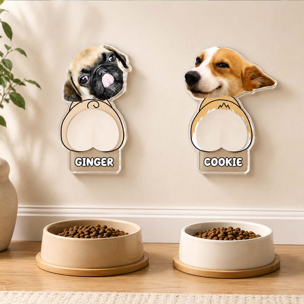 Personalized Pet Face Squishy Butt Fridge Magnet – Custom Dog & Cat Acrylic Funny Gift for Pet Lovers
