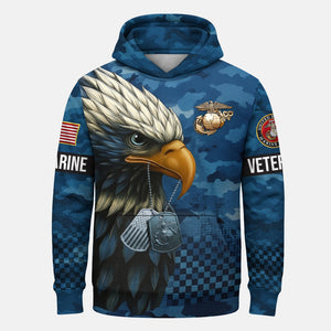 USMC Eagle Veteran Warrior Shirt - Full Print Camouflage
