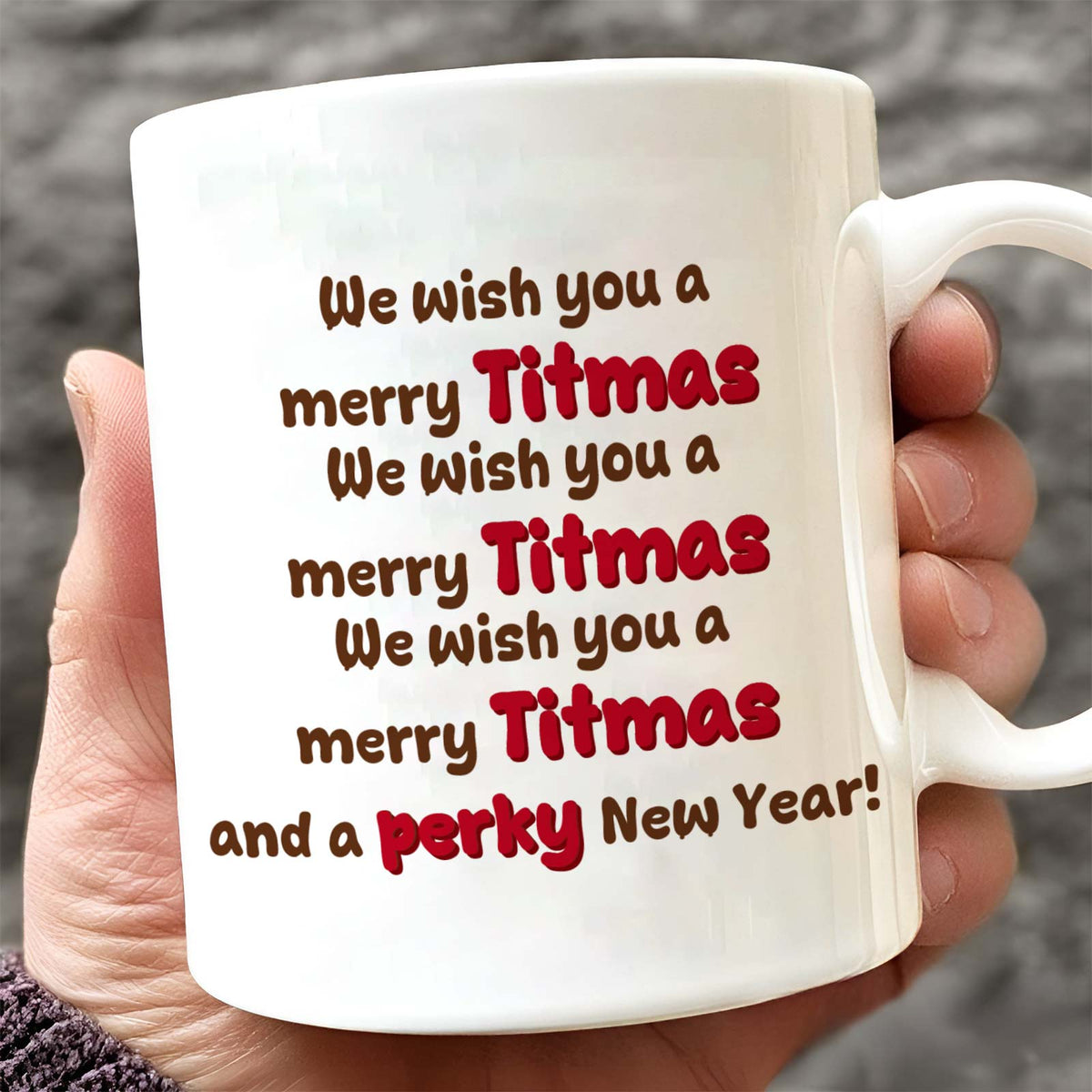 Mug de Noël personnalisé avec effet 3D, tasse à café en céramique drôle et personnalisée avec prénom pour les fêtes