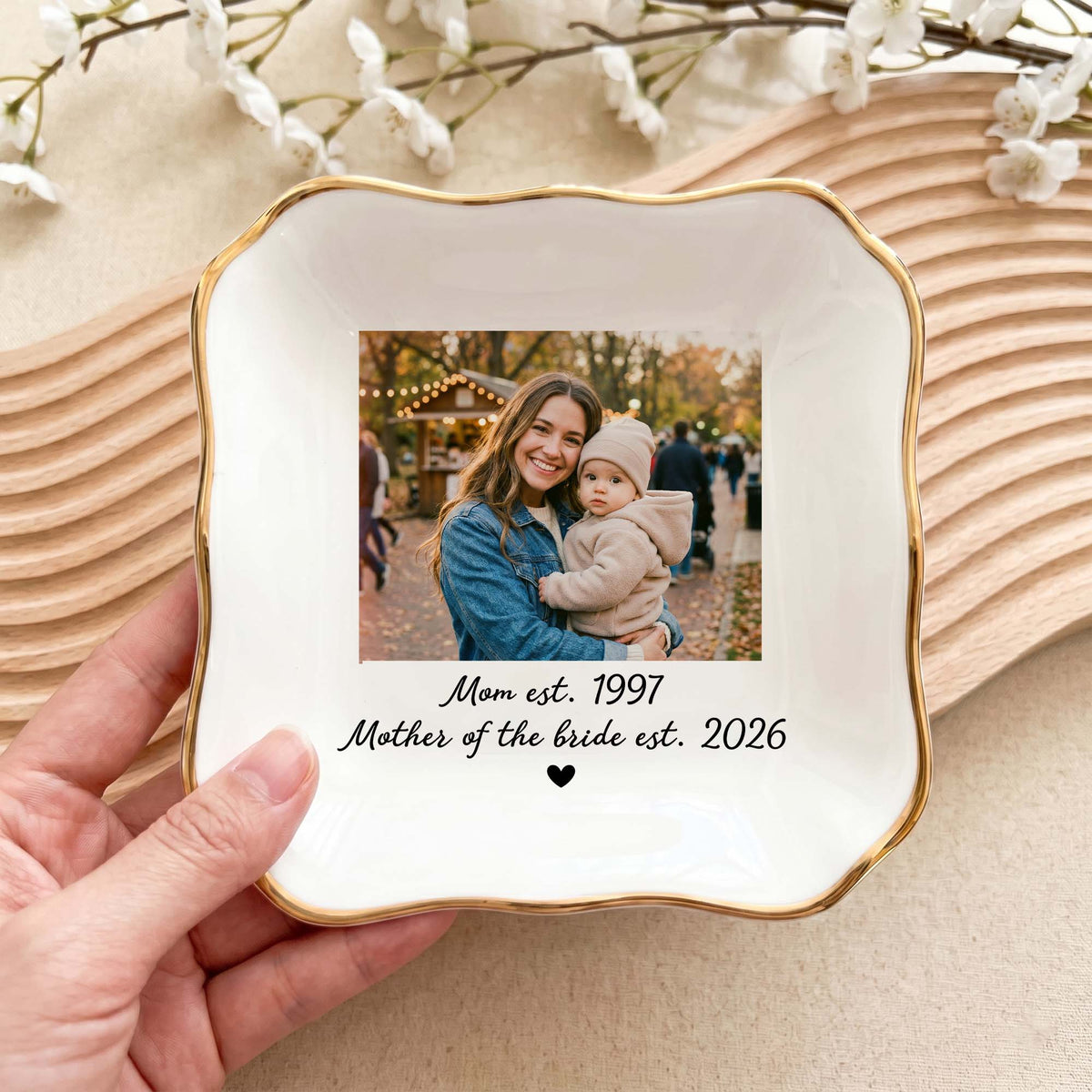 Personalized Photo Ring Dish – A Timeless Celebration of Love