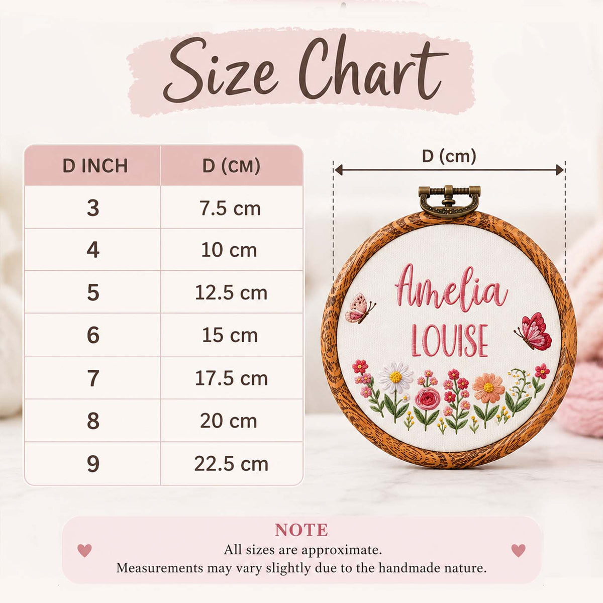 Personalized Embroidered Baby Announcement Sign, Custom Name Nursery Keepsake