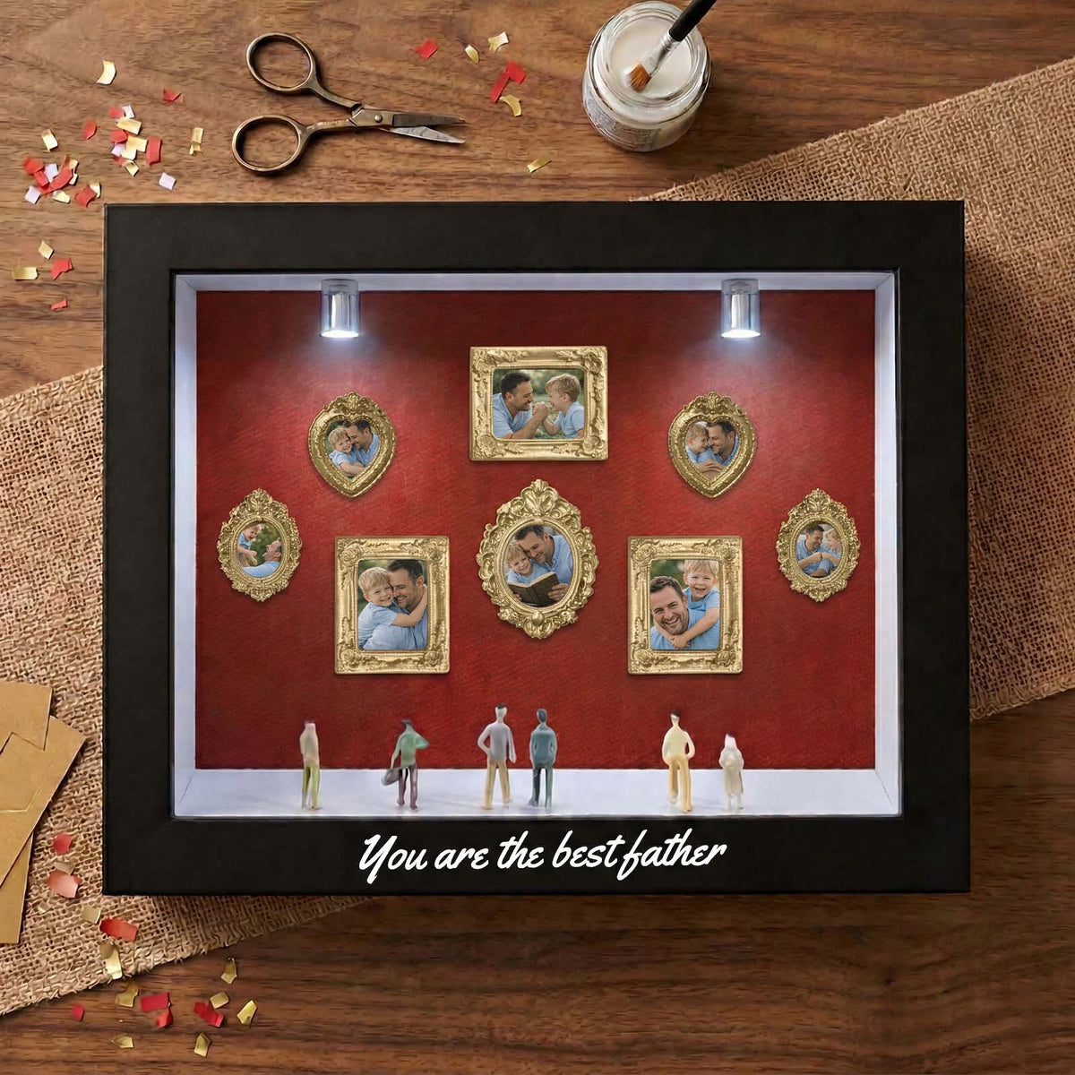 Best Dad Ever – Personalized Mini Museum Box Photo Frame Gift