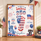 Personalized Baby Footprint Art – America 250 Anniversary Edition, Custom Birth Stats Nursery Decor