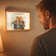 Personalized Wooden Light Up Photo Frame – In Memory of Grandpa, LED Frame
