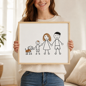 Personalized Pet Hair Keepsake Frame – Custom Family Portrait with Real Pet Fur, Unique Gift for Dog & Cat Lovers