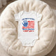 My First 4th of July Personalized Baby Onesie - Custom Name Patriotic Independence Day Bodysuit