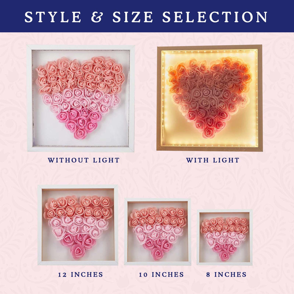 Personalized Mother’s Day Floral Shadow Box – Custom Gift for Mom