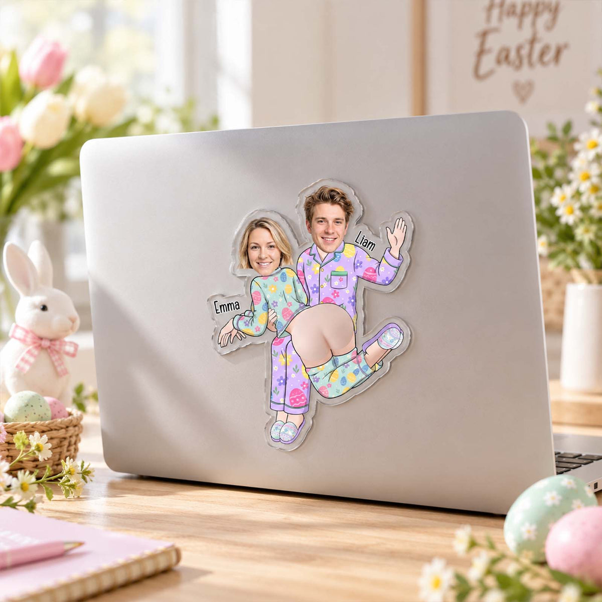 Personalized Funny Couple Squishy Belly Magnet - Custom Photo Fridge Magnet, Cute Seasonal Gift for Couples