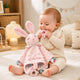 Personalized Minky Dot Lovey Blanket, Embroidered Name, Crinkle Sensory Security Toy