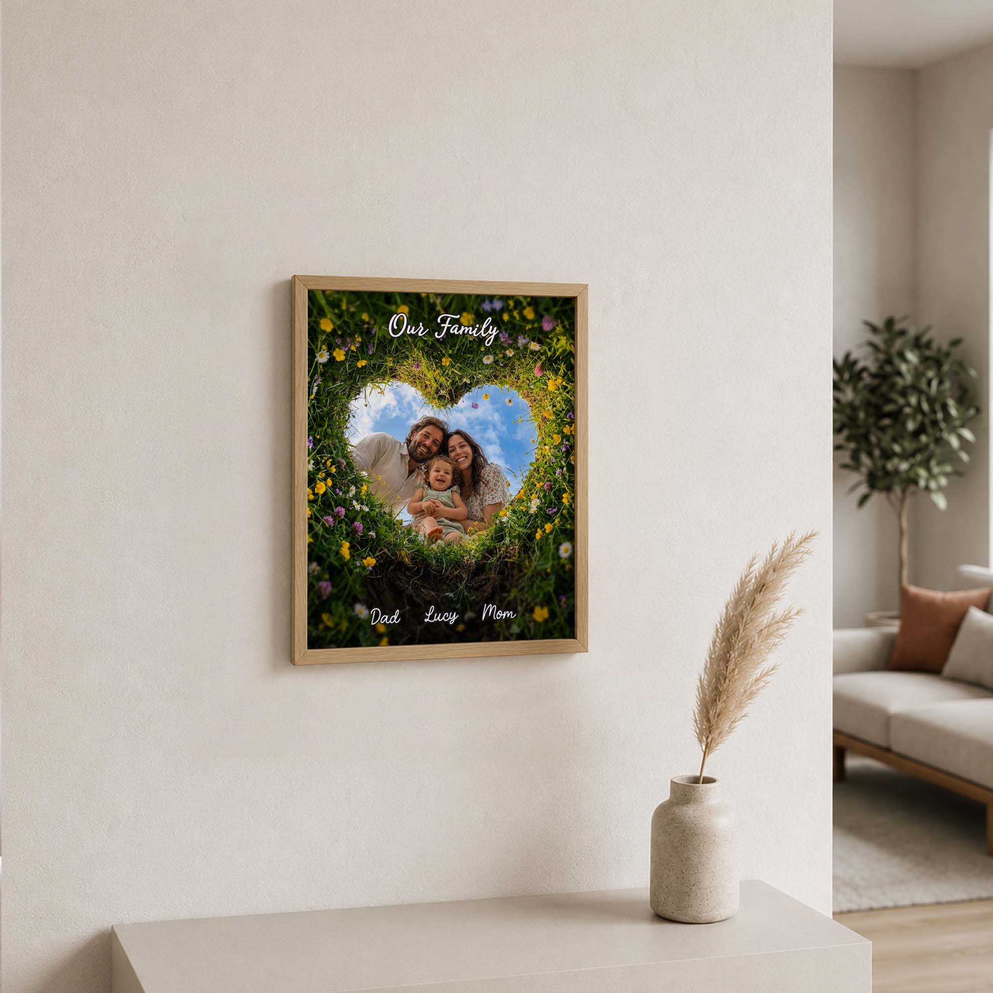 Personalized Heart Frame – Custom Photo Gift for Family, Couples & Parents