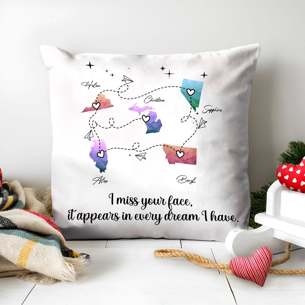 Friends - I Miss Your Face - Personalized Pillow