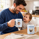 Custom Striped Pet Mug – Personalized Pet & Baby Photo Mug, Family Coffee Mug Gift
