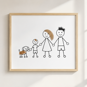 Personalized Pet Hair Keepsake Frame – Custom Family Portrait with Real Pet Fur, Unique Gift for Dog & Cat Lovers