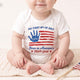 My First 4th of July Personalized Baby Onesie - Custom Name Patriotic Independence Day Bodysuit
