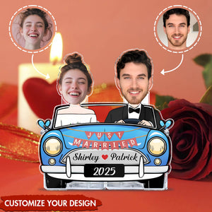 Couple - Just Married - Personalized Custom Photo Shaking Head Standee