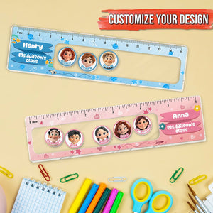 Family - Back To School - Personalized Shaking Charm Ruler
