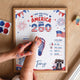 DIY Baby Footprint Art – America 250 Anniversary Edition, Personalized Birth Details Keepsake, Nursery Decor Gift for Mom & Dad