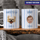 Custom Striped Pet Mug – Personalized Pet & Baby Photo Mug, Family Coffee Mug Gift