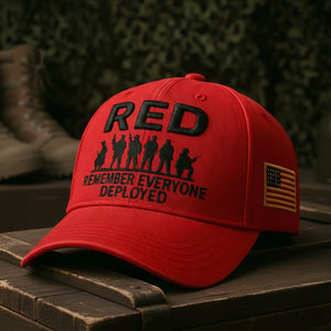 RED Friday Print Baseball Cap - Soldier Silhouette