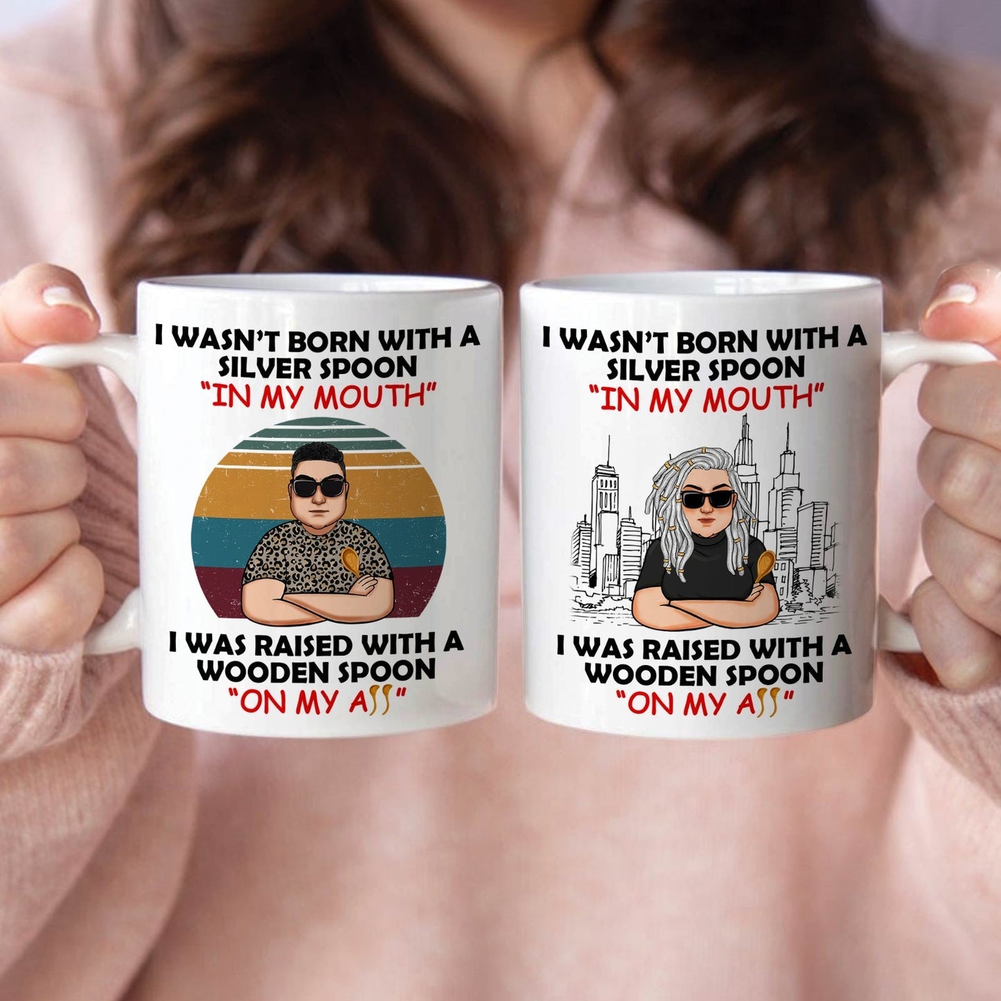 Funny personalized mug with humorous quotes and colorful designs for gifts or home use