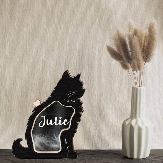 Pet Lover - Wooden Pet Fur Keepsake Pet Loss - Personalized Memorial Box