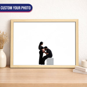 Personalized Wooden Light Up Photo Frame – Hidden Ultrasound Reveal Gift